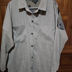 Davi and Dani light corduroy shirt jacket, size 1XL